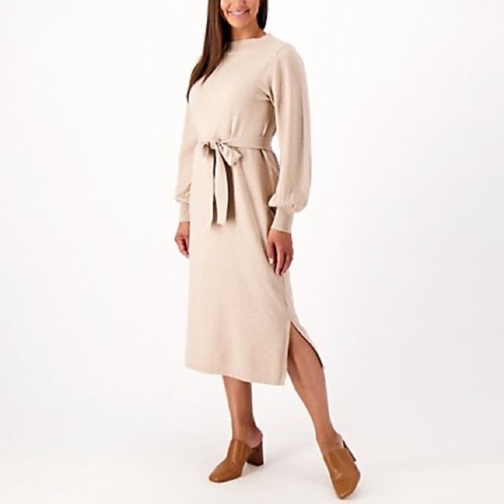 Girl With Curves Funnel Neck Sweater Dress